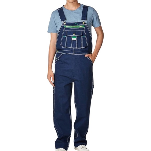 Vintage Liberty Men's Rigid Denim Bib Overalls 36 FLAW Grunge Normcore - Picture 1 of 14